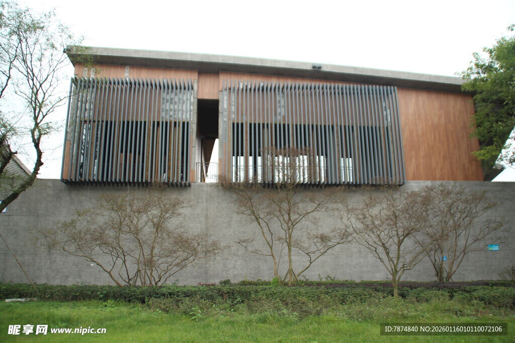 现代风格砖砌建筑外观