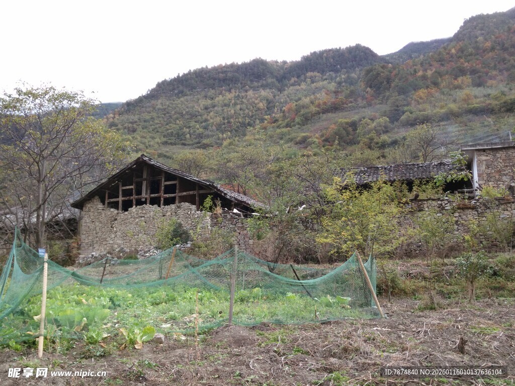 山间农舍与田园风光
