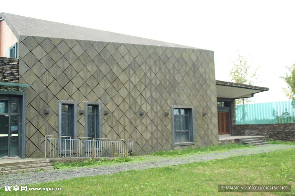 现代风格砖砌建筑外观