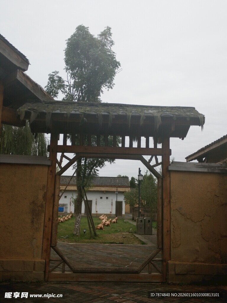 古朴乡村入口景观
