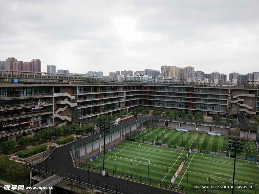 校园全景俯瞰图