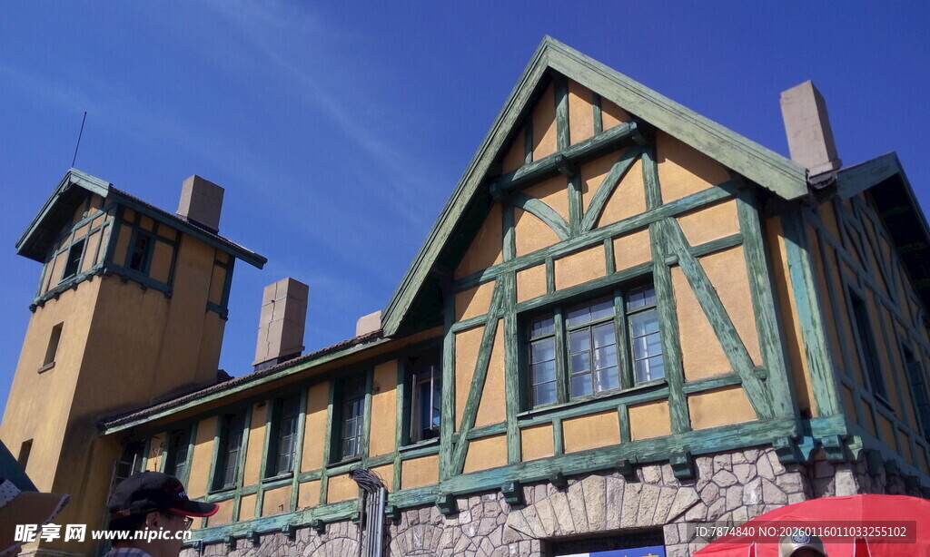 欧式风格木屋建筑外观