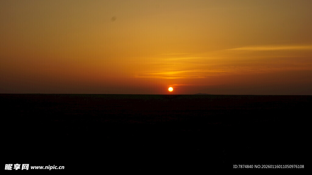 夕阳西下的壮丽天际线