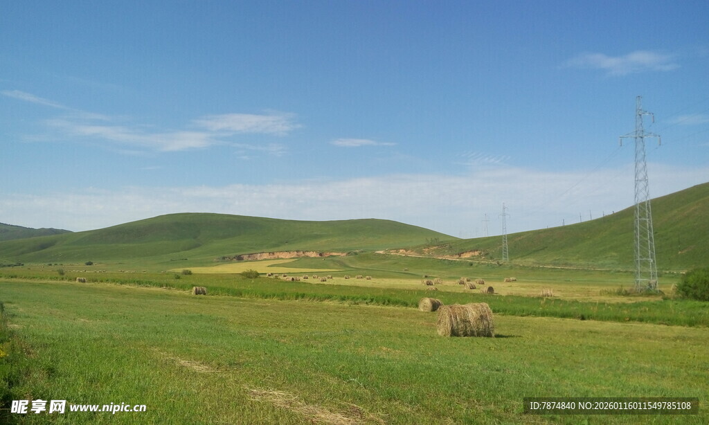 田园风光中的悠闲田野