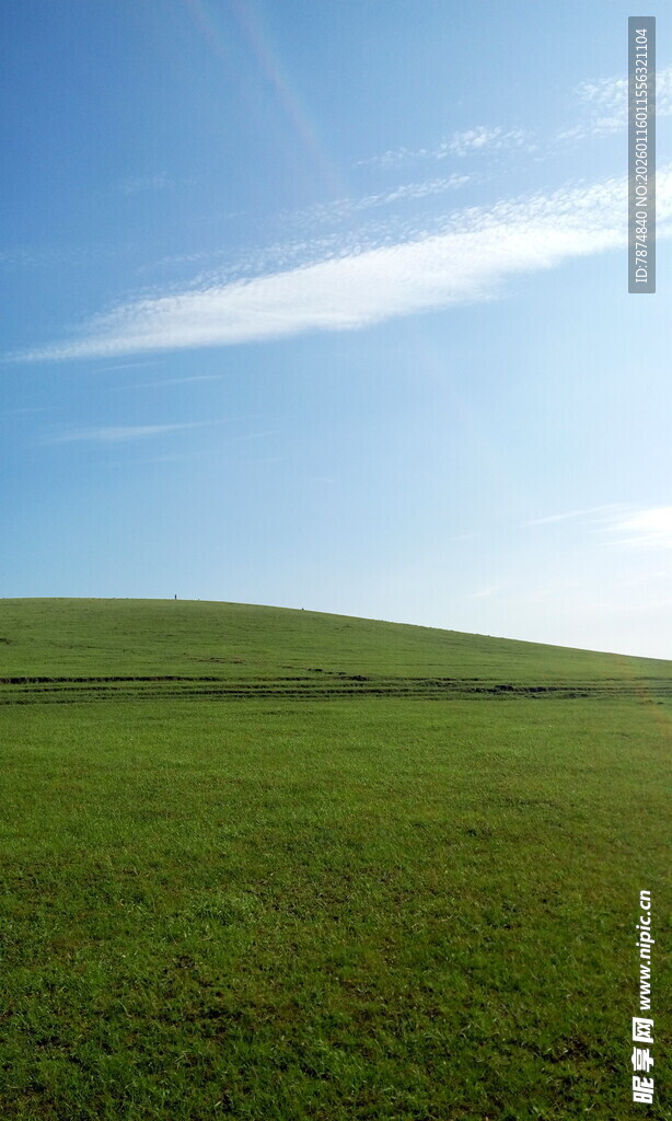 广袤绿原 蓝天相伴
