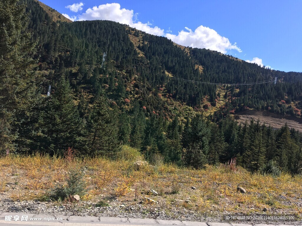 山间秋景 自然风光秀丽