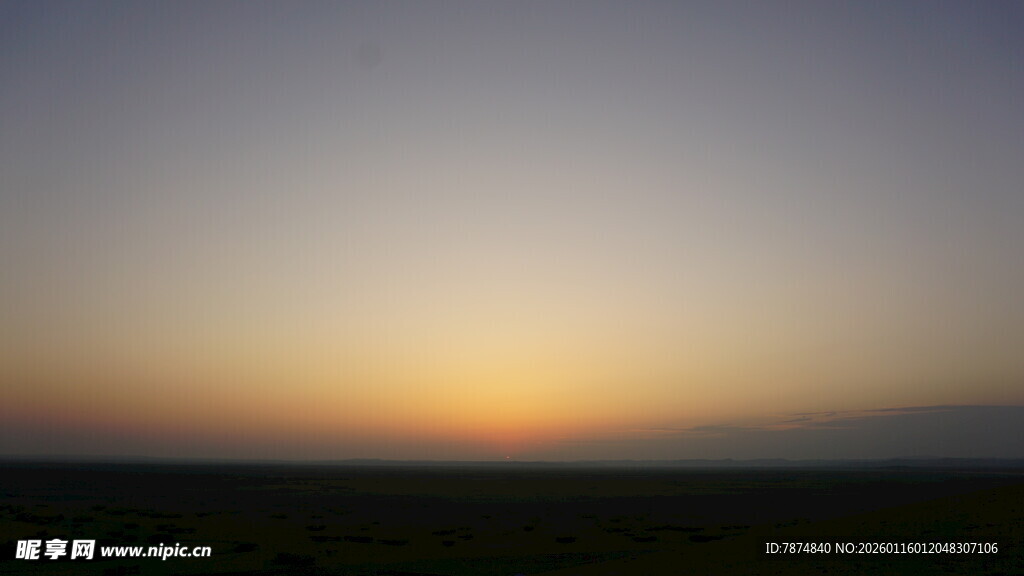 黄昏时分的天际景色