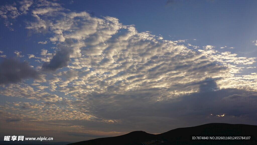壮丽云海下的黄昏景致