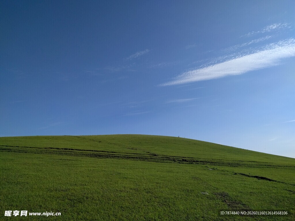 草原蓝天美景