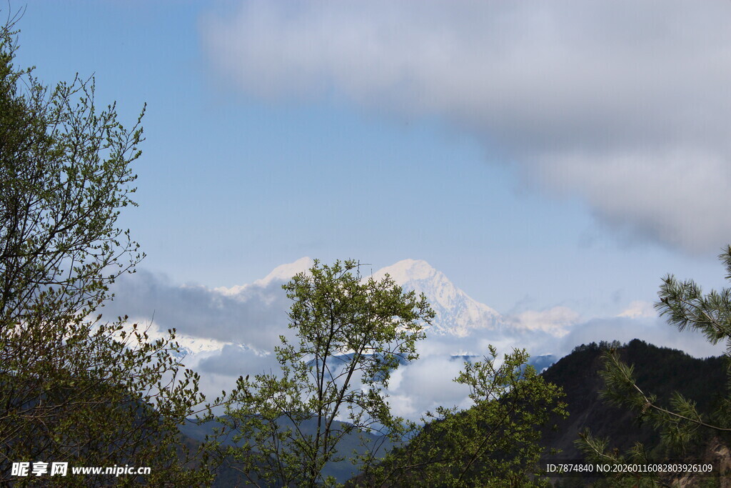 山间云景 绿意与远山相映