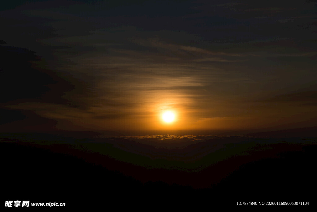日落时分的美丽天际线