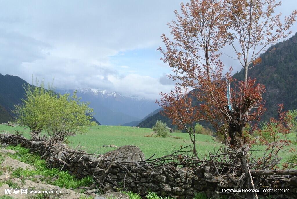 山间田园风光美景