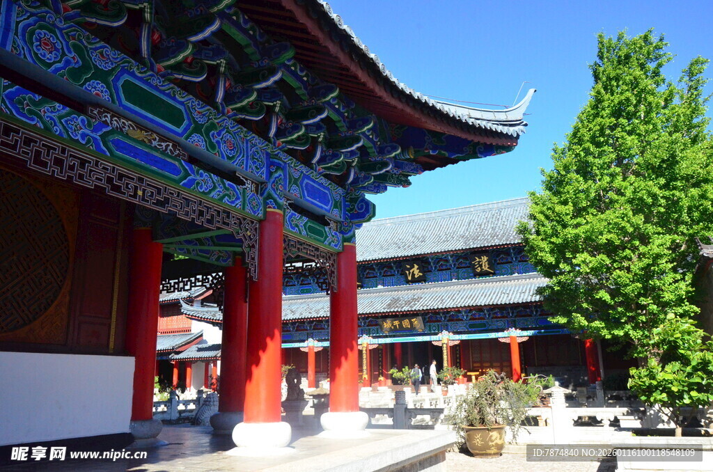 中式古建筑庭院景观