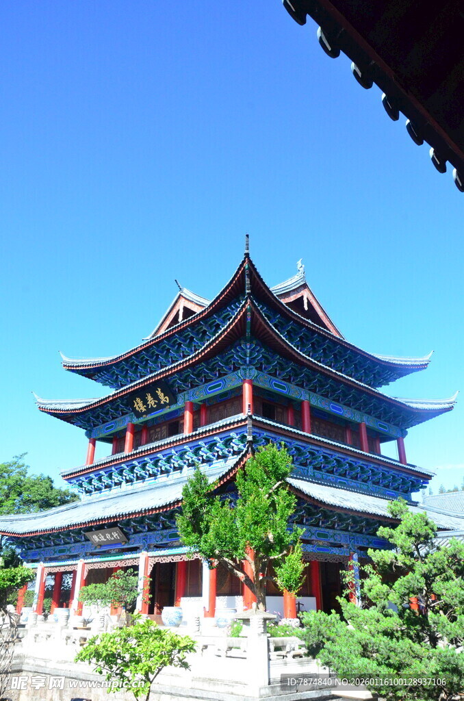 中式古建楼阁风景