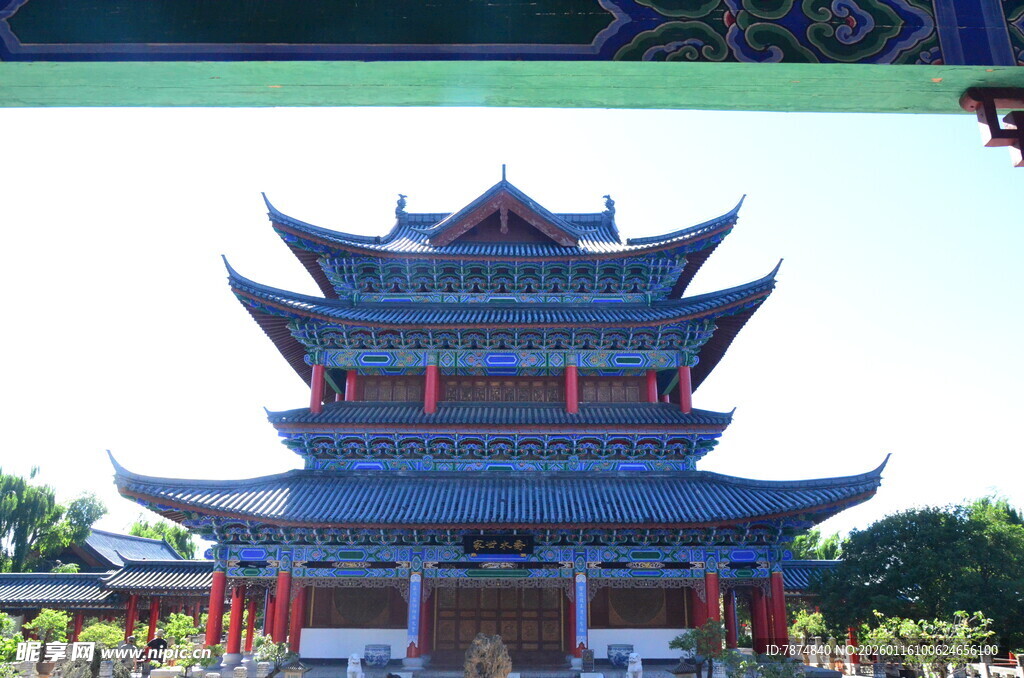 中式古建筑宝塔景观