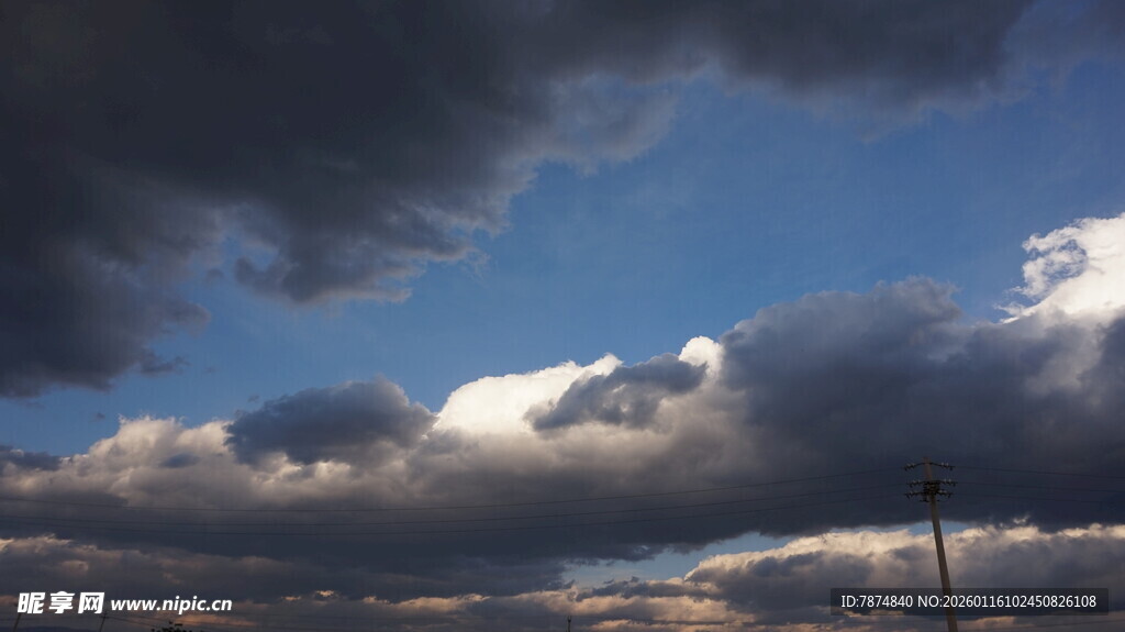 乌云密布的天空景象