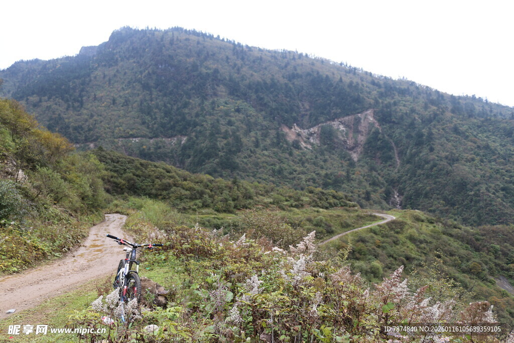 山间骑行者的自然之旅