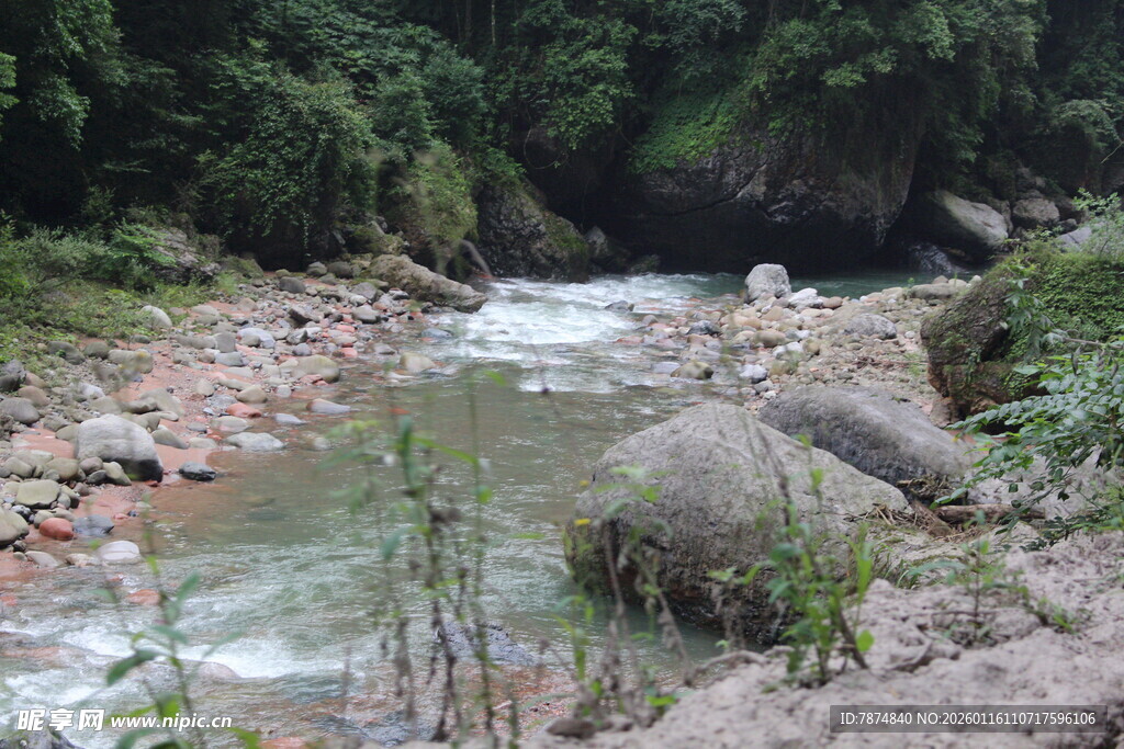 山间溪流 自然野趣景观