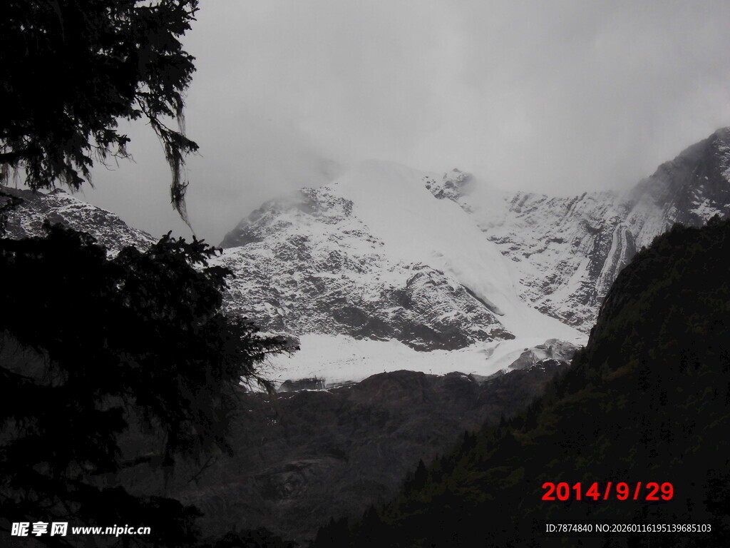 雪山丛林景观