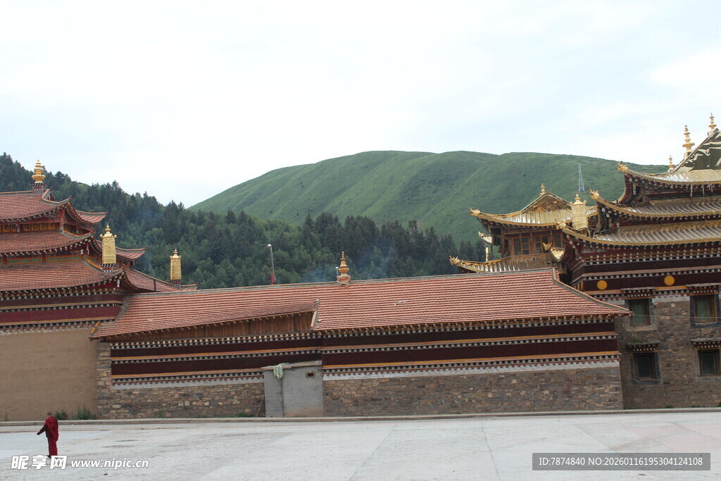 藏式寺庙建筑景观