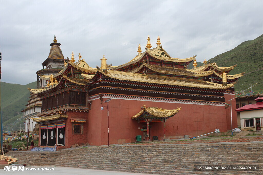 藏式寺庙建筑景观