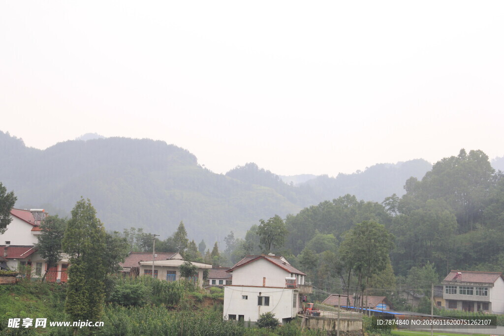 山村景致 宁静田园风光