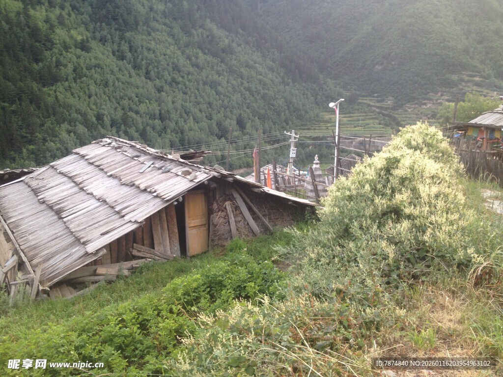 山间木屋 隐于绿野之中