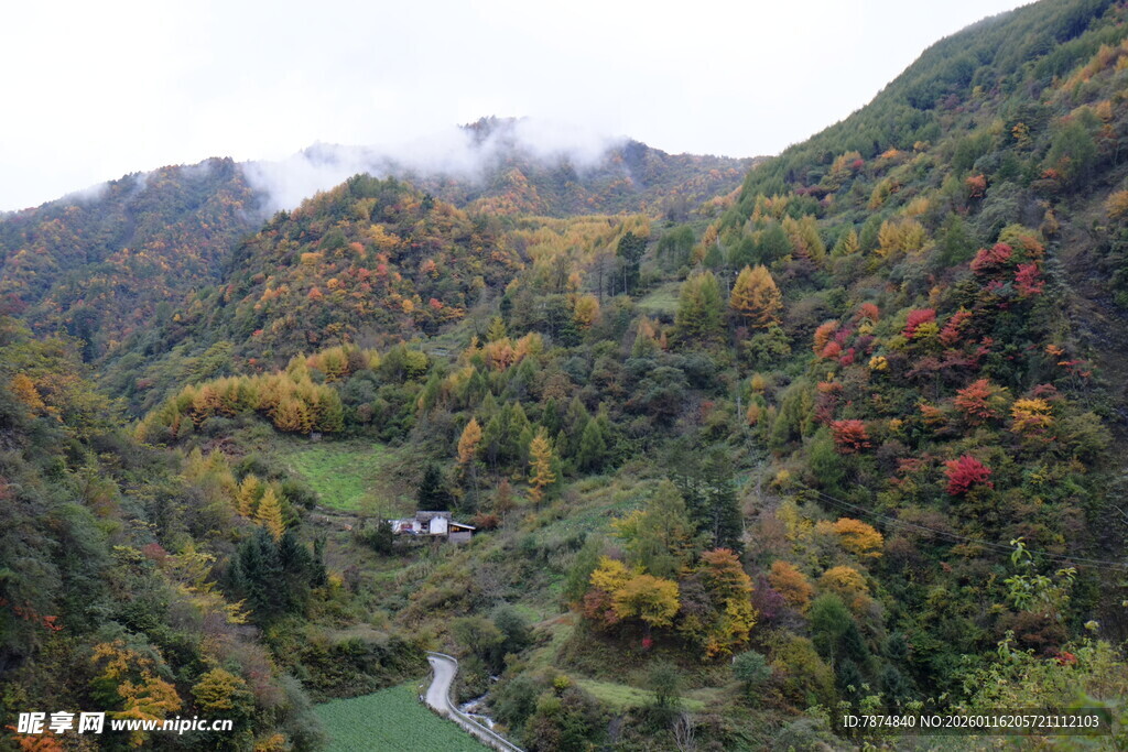 秋日山间美景
