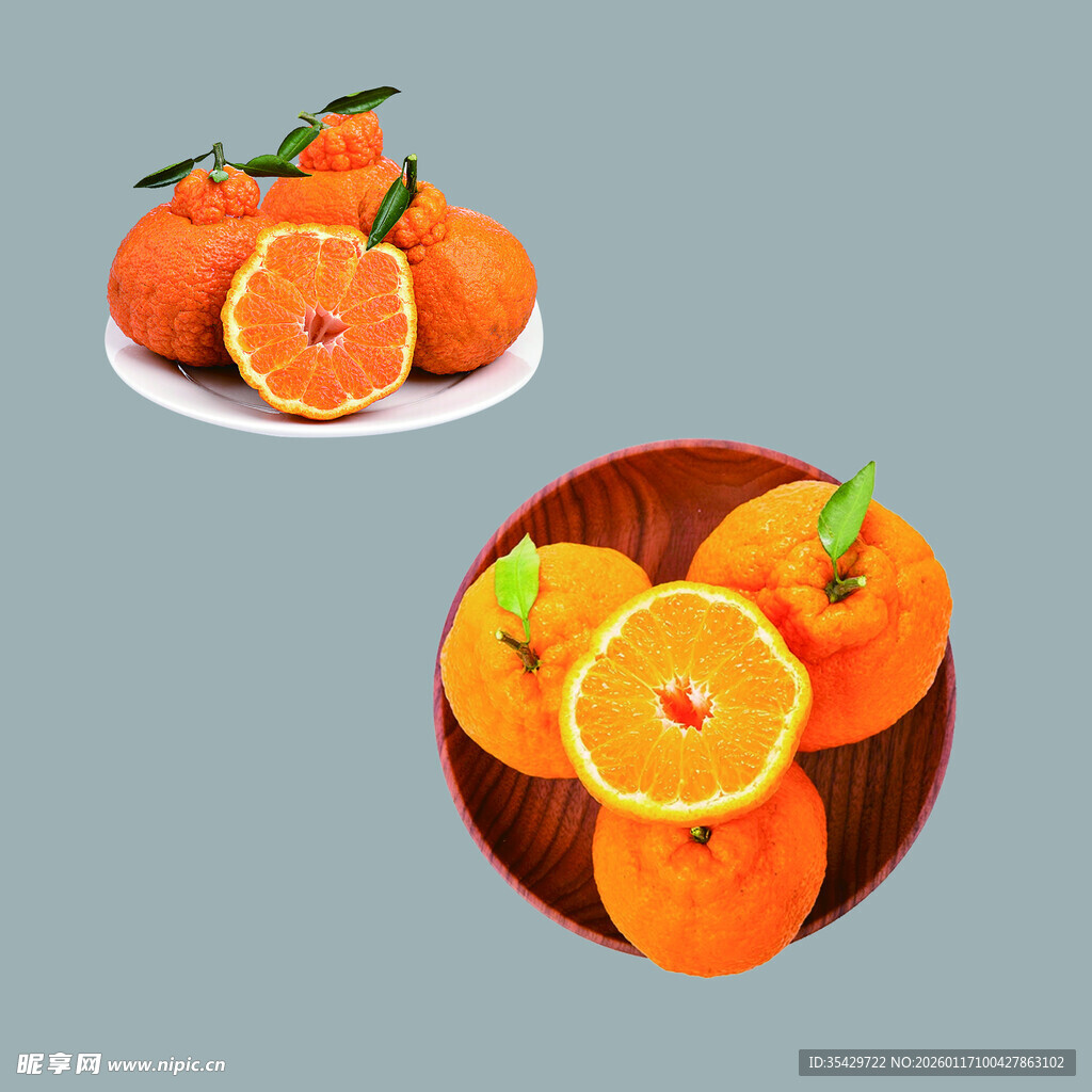 新鲜橘子饱满多汁诱人