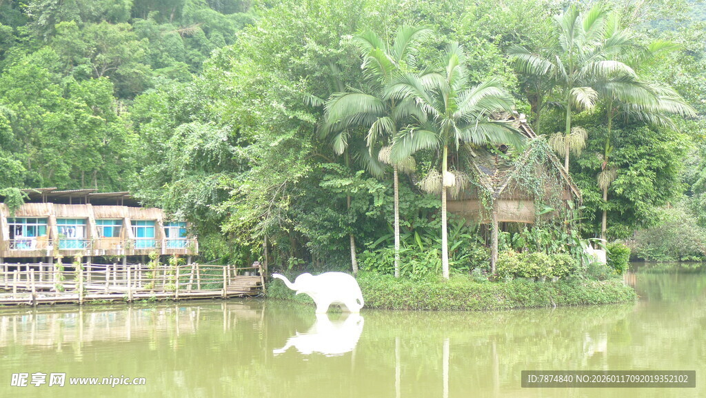 湖畔小屋 静谧的自然美景