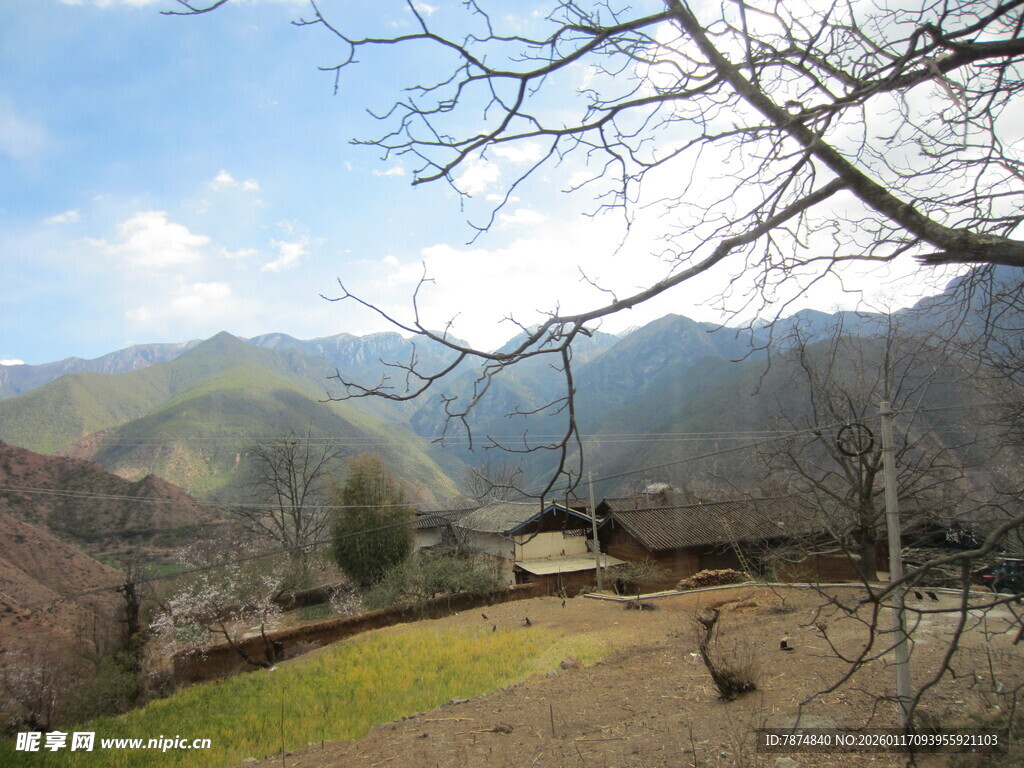 山间田园风光美景