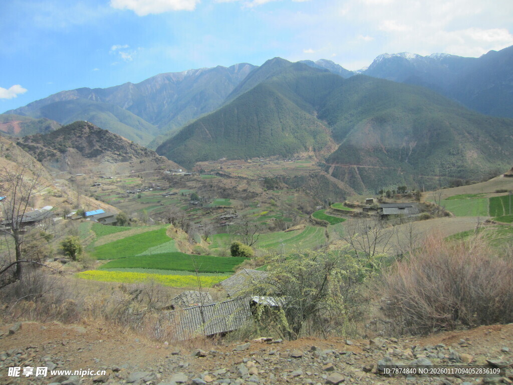 山间田园风光美景