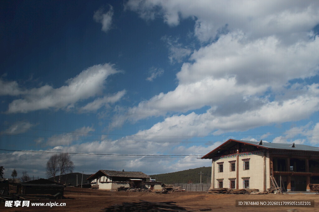 乡村风光 宁静的田园小屋
