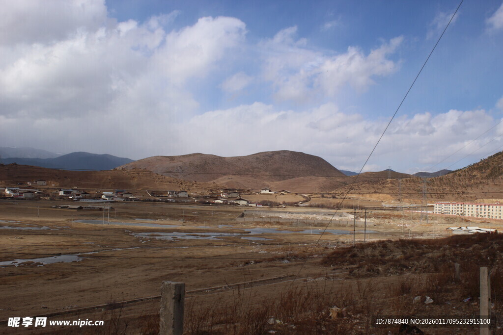 乡村旷野风景图