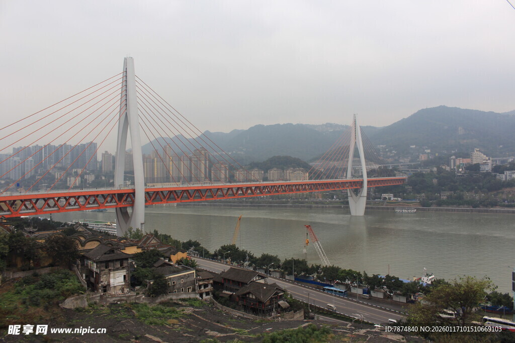 重庆跨江大桥壮丽景观