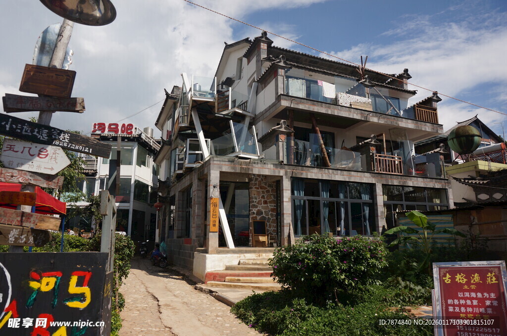复古风街边特色建筑