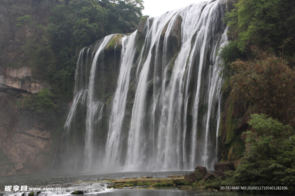壮观瀑布 自然山水美景