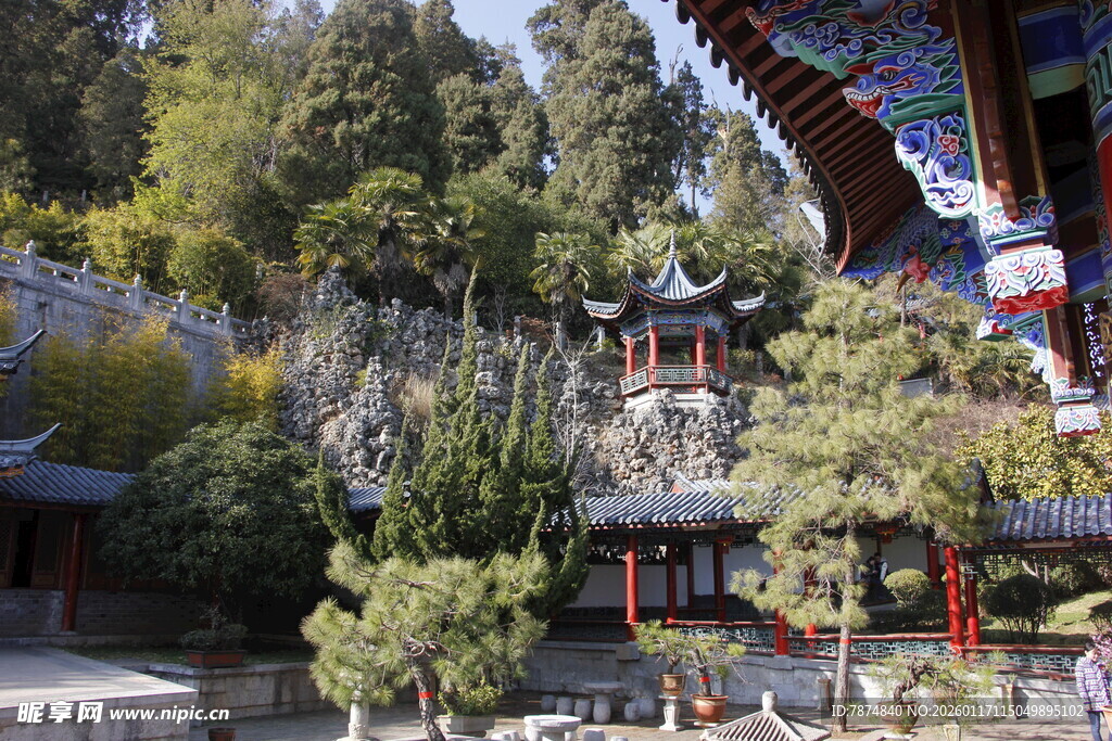 中式园林景致 古雅建筑