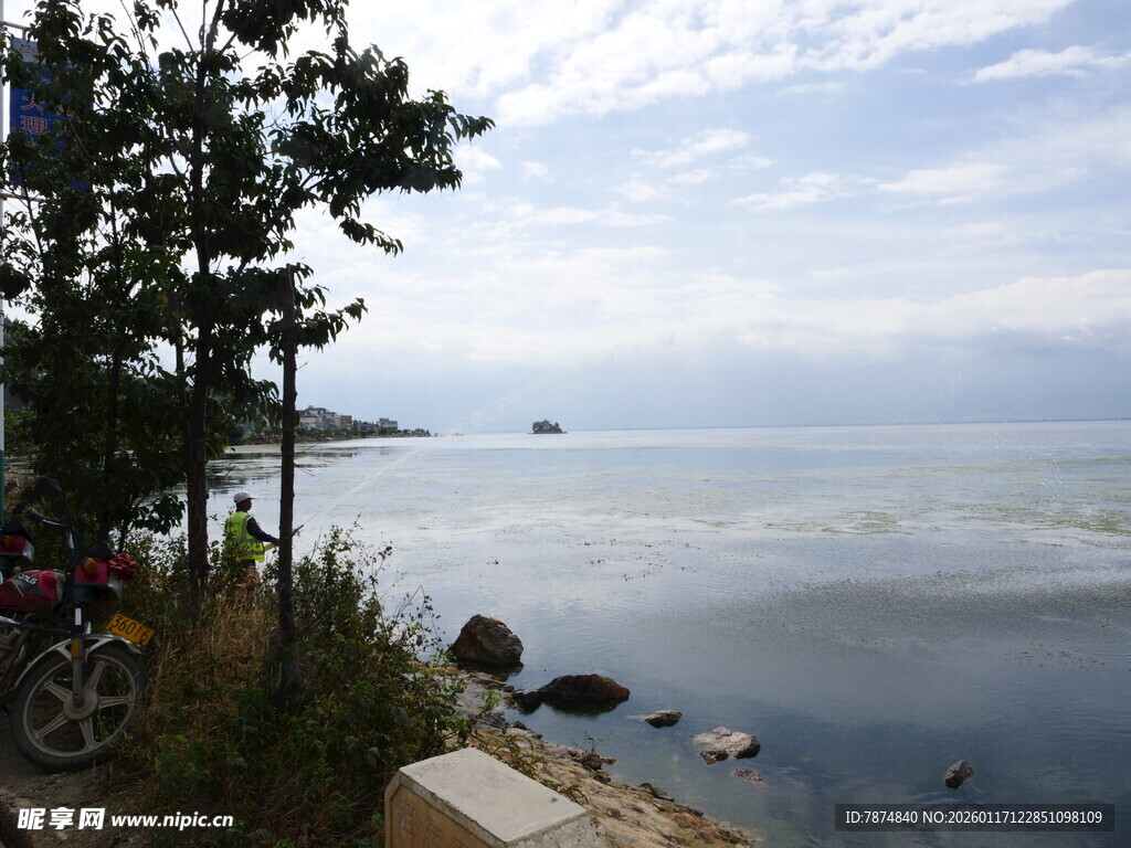 湖畔风景 宁静自然之美