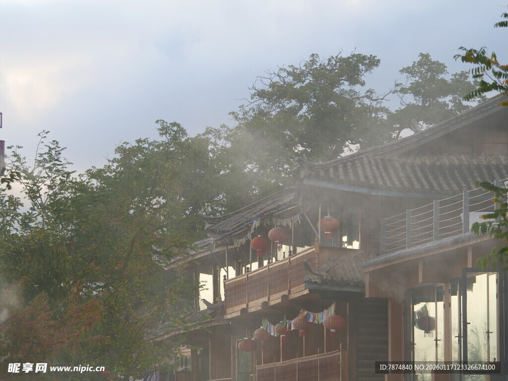 古建景致 烟雾缭绕之美