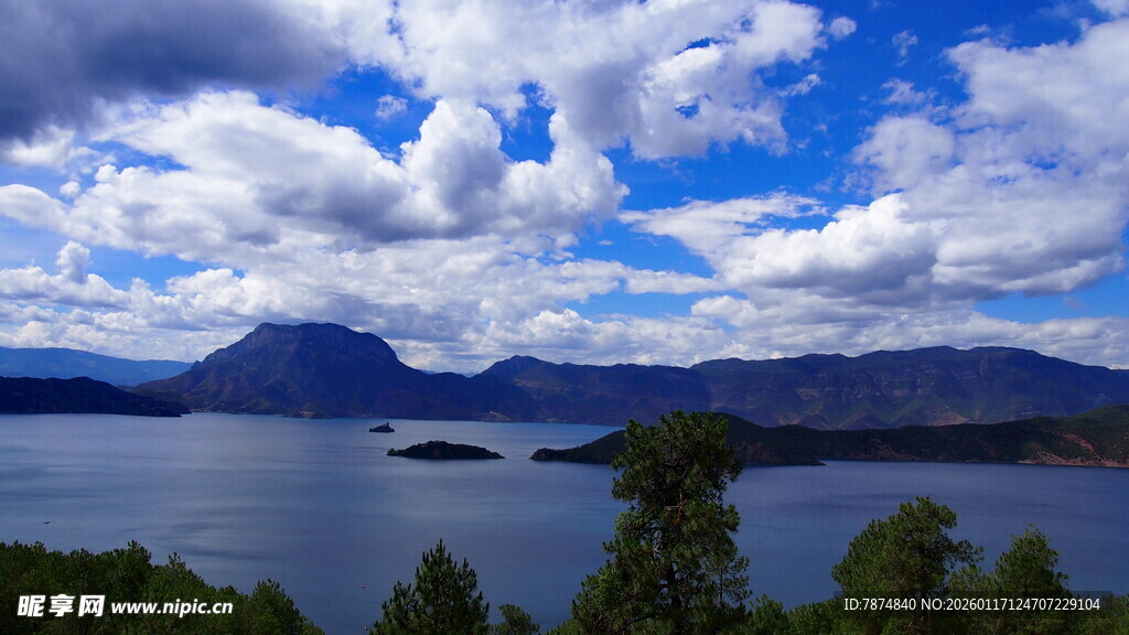 壮丽湖山美景