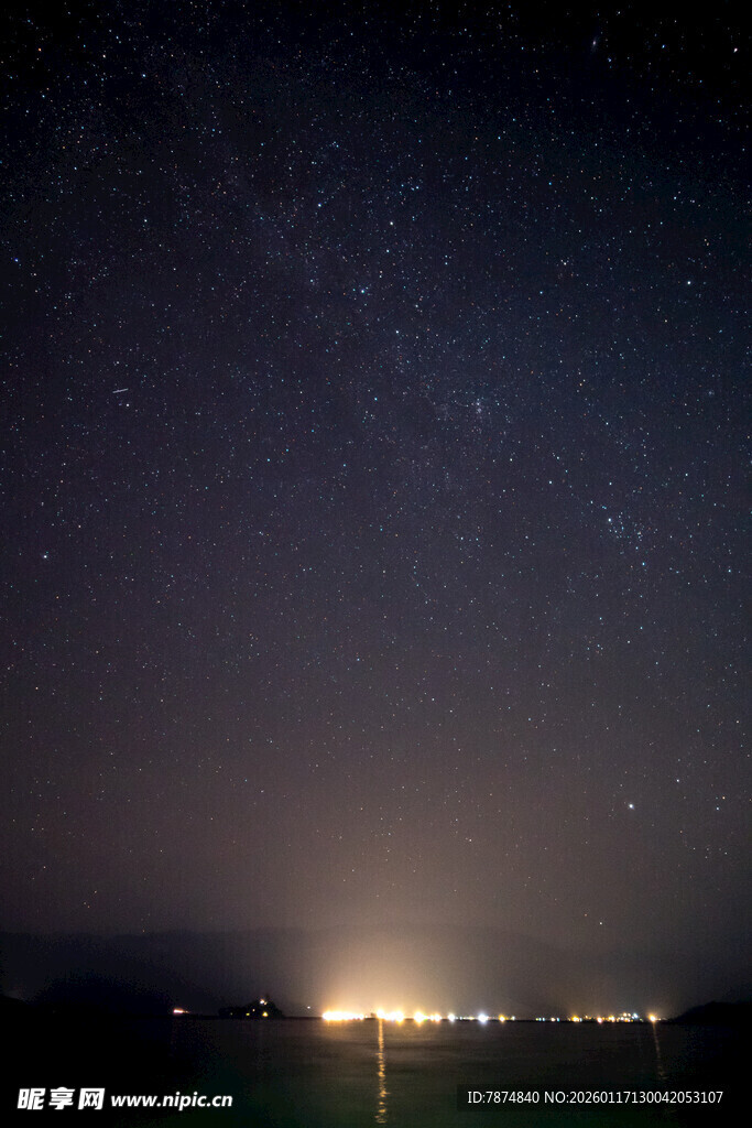 夜空下的城市灯火
