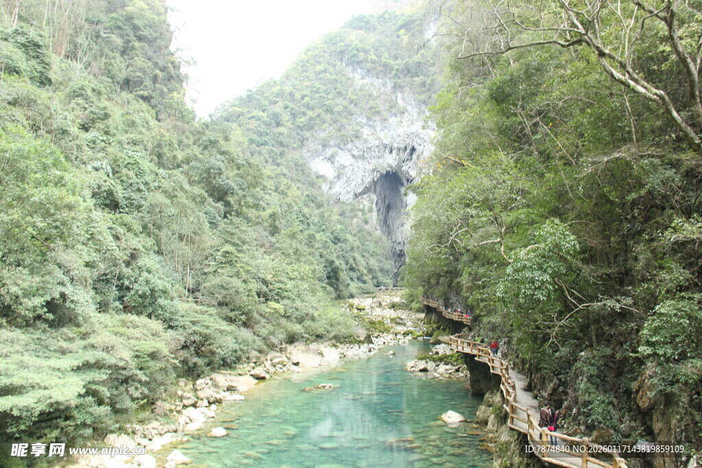 青山绿水间的秀丽河谷