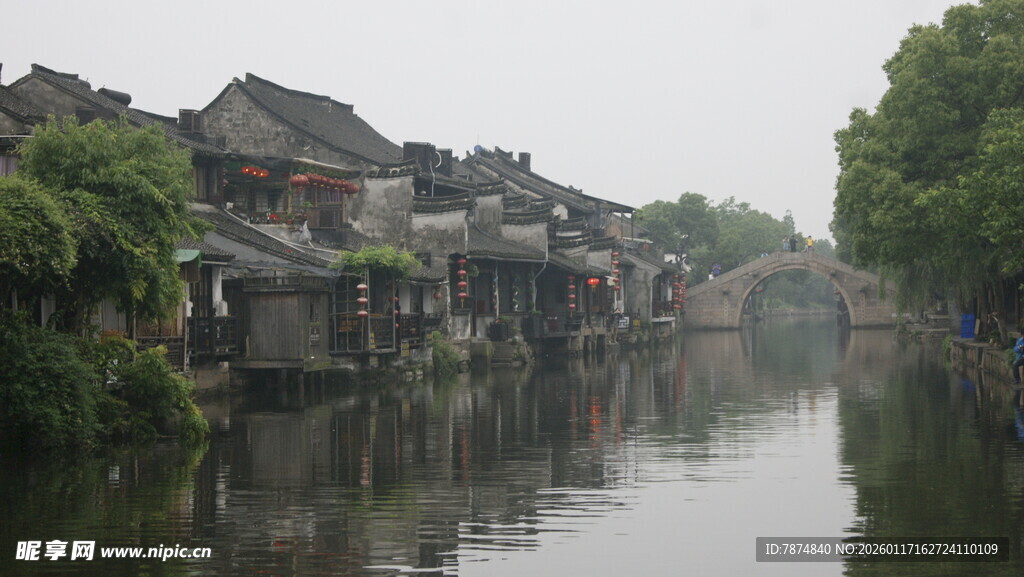 江南水乡古村落风景