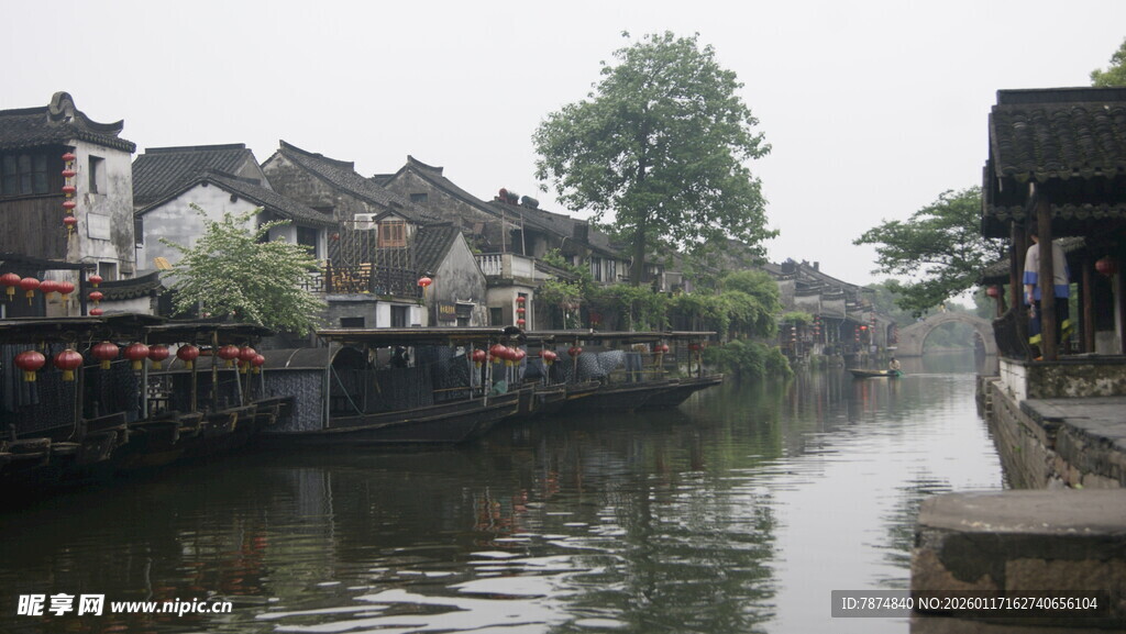 江南水乡河道景致