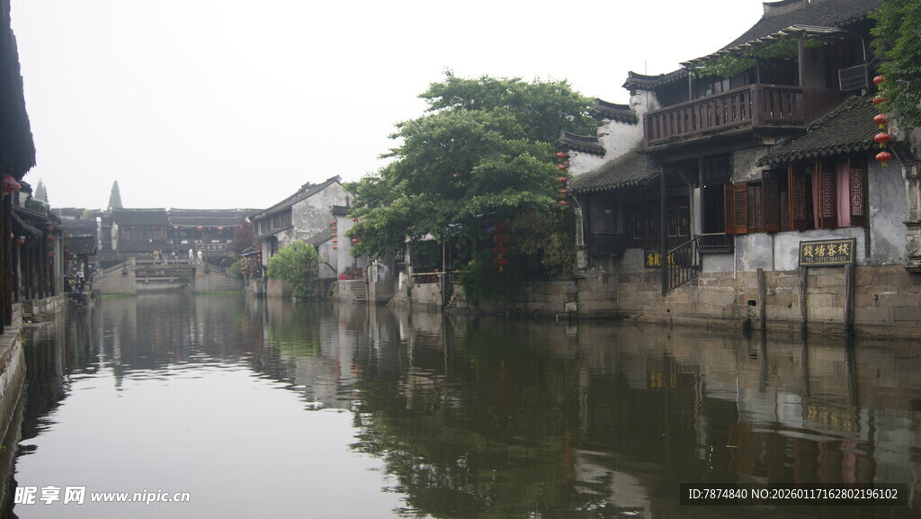 江南水乡古河道风景