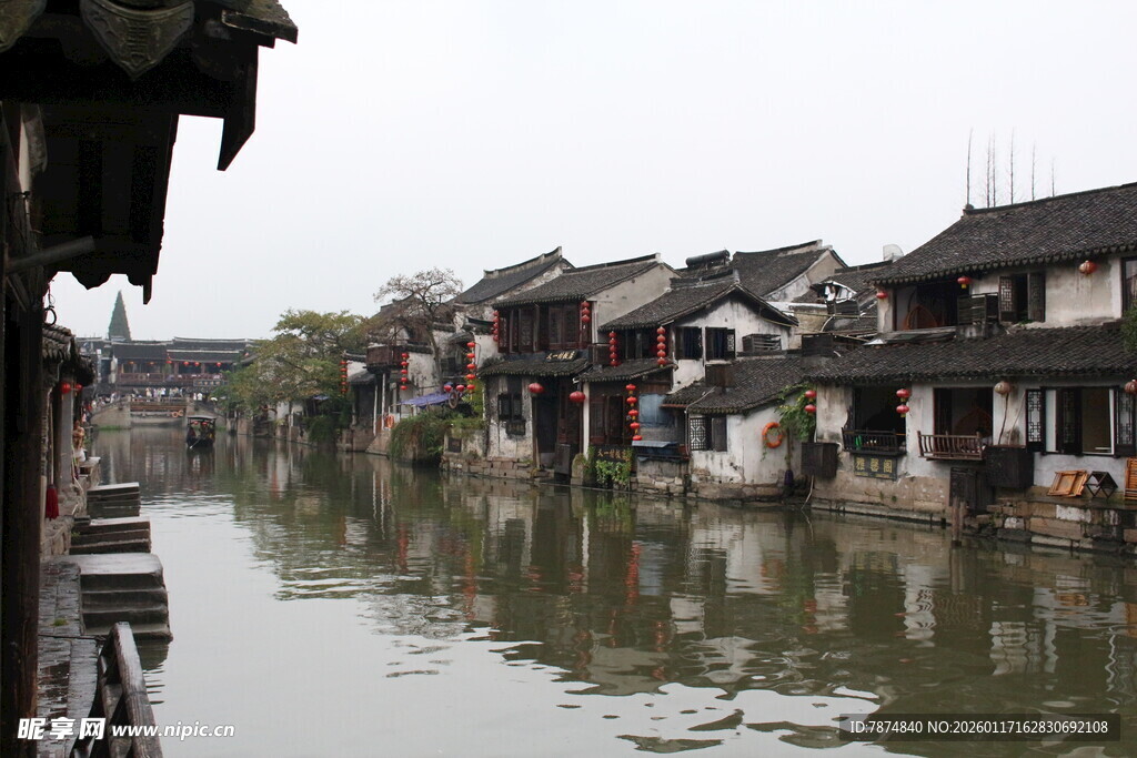 江南水乡古村落风景