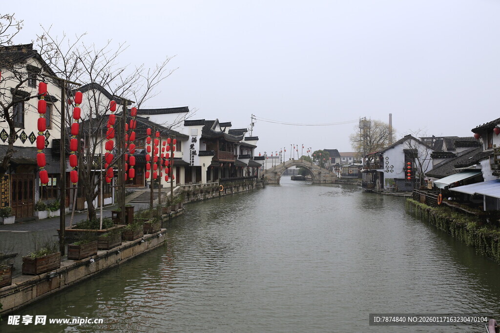 江南水乡古河道景致