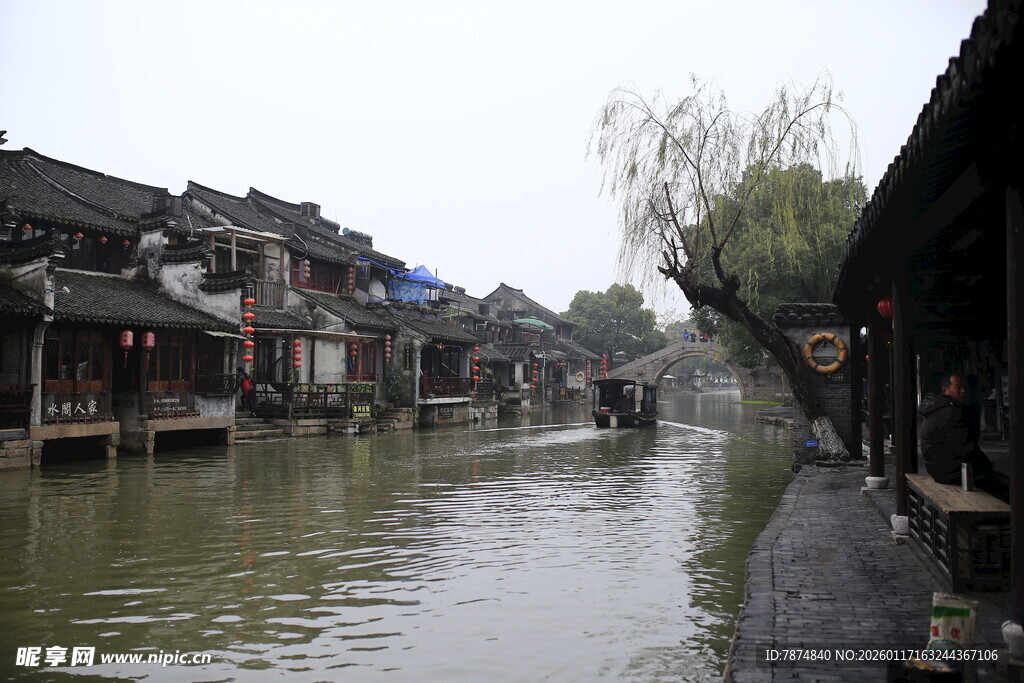 江南水乡河道风景