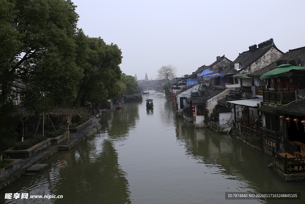 江南水乡河道风景